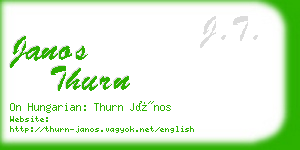 janos thurn business card